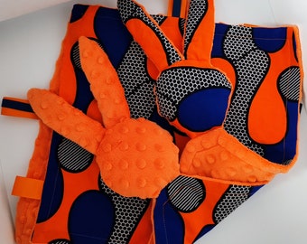 Babyfilt | Kanin | Afrikanskt vaxtyg | Babyälskling | Babyminne | Babypresent | Ankarafilt | Babyshowerpresent | Doppresent | Muslin