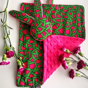 Baby Schmusetuch|Häschen |Afrikanischer Wachs Stoff| Baby Lovey|Baby Andenken| Baby Geschenk | Ankara Decke|Geburtstag Geschenk|Taufgeschenk|Musselin Decke