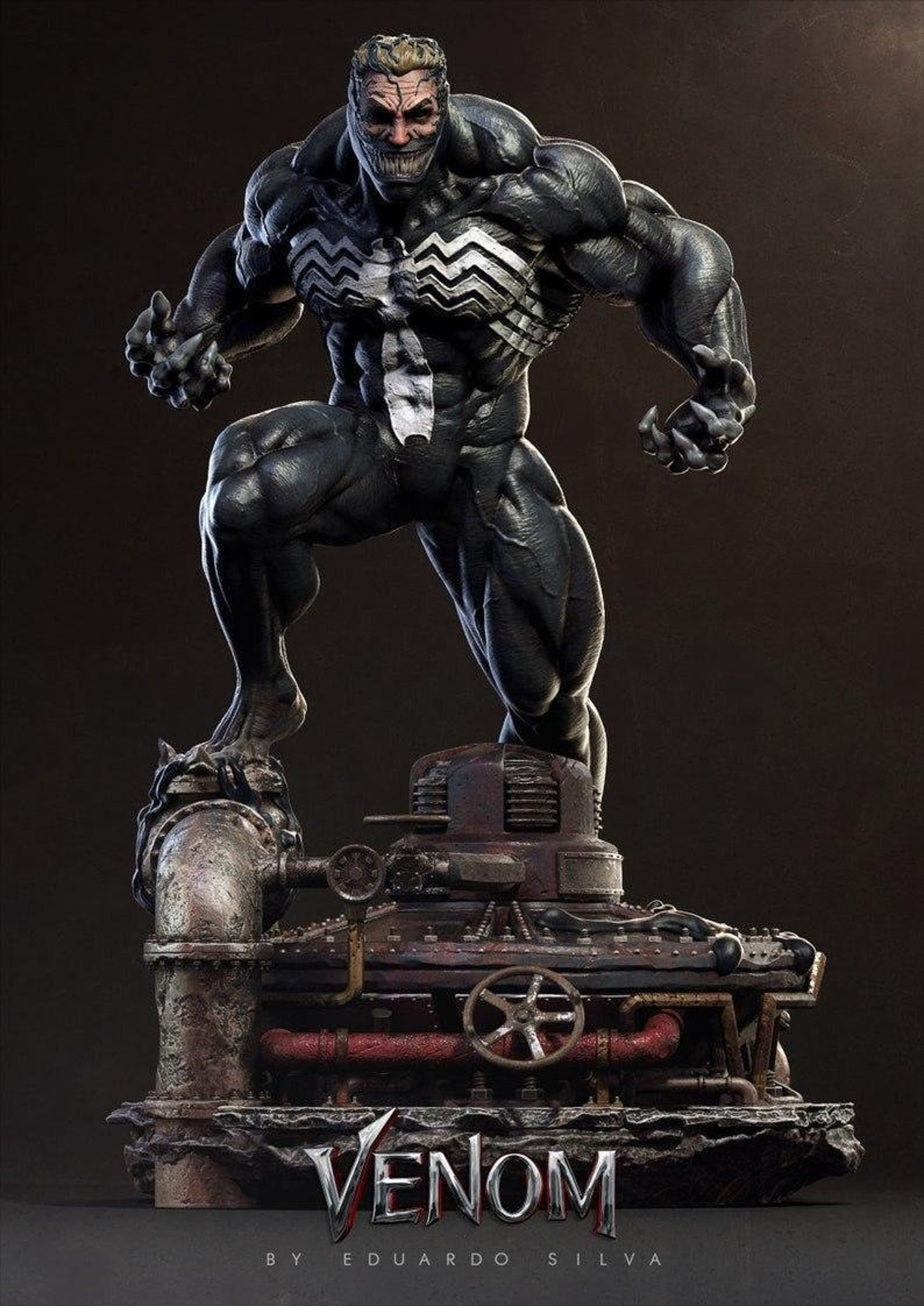 Venom Stl archivo 3d modelo figura impresión Etsy