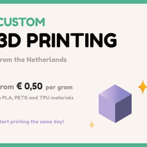 Custom 3D printing service