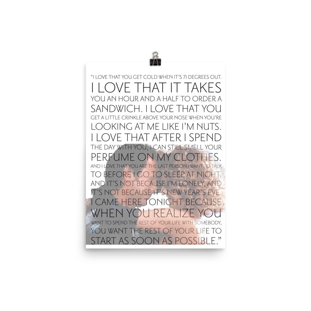 When Harry Met Sally NYE Quote Poster | Etsy