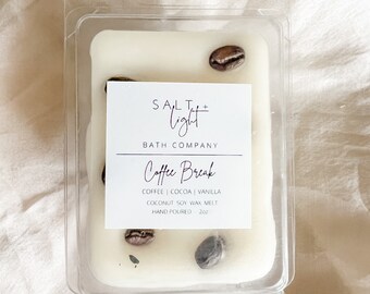 Coffee Break Wax Melt, Coconut Soy, Hand Poured