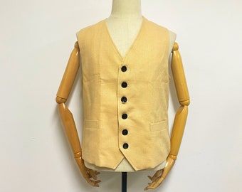 Gilet di lino da uomo per matrimonio, gilet di lino da damigella d'onore dello sposo, gilet di lino formale per banchetti, cardigan estivo di lino traspirante