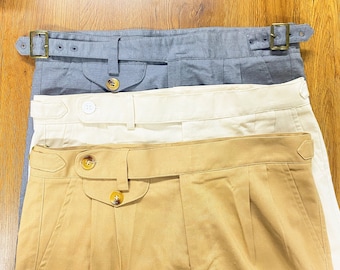 3 styles de shorts en lin, shorts décontractés pour hommes en coton et lin avec plis, shorts d'été en lin simples et respirants, shorts en lin gurkha à ourlet roulotté