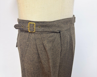 Vintage 80s Pleated Office Pants / Unisex Men High Rise Suit Vintage 80s Pleated Office Pants / Unisex Men High Rise Suit