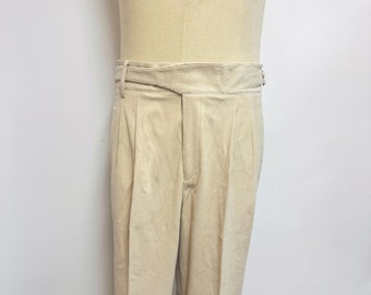 Pantalones de pana holgados con pliegues, pantalones de pana casuales para hombre, pantalones de pana cómodos para primavera y otoño, pantalones gurkha de pana enrollados