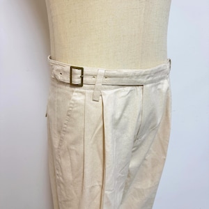 Männer Loose Fit Leinenhose , Komfort Leinenhose mit Falten, Frühling Sommer Baumwolle Leinenhose mit geradem Bein, Gurkha Leinenhose mit gerolltem Saum
