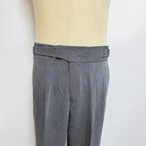 Pantalon en coton délavé doux, Pantalon homme en coton avec plis, Pantalon gurkha taille haute à ourlet roulé, Pantalon droit en coton