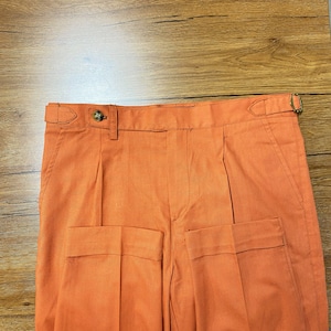 Sommer 5 Farben Einfache Leinenhose, Männer Leinenhose mit Falten, Atmungsaktive Leinenhose mit Rollsaum, Gurkha Leinenhose mit hoher Taille