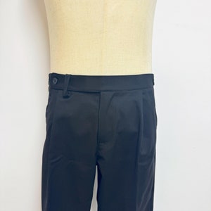 Pantalon en coton délavé doux, Pantalon en coton pour homme avec plis, Pantalon en coton respirant printemps-été, Pantalon gurkha à ourlet roulé