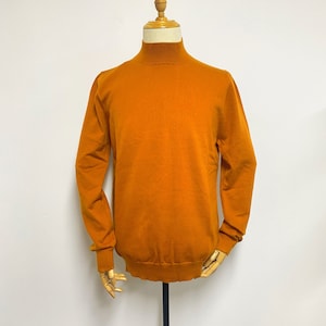 Men Stretch Wool Pullover, Soft Turtleneck Wool Sweater, Autumn Winter Knitted Wool Sweater, 7 Colors Wool Knitted Long Sleeve Shirt