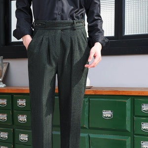 80s Issey Miyake Linen Gurkha Belted Pants Womens 26” Vintage