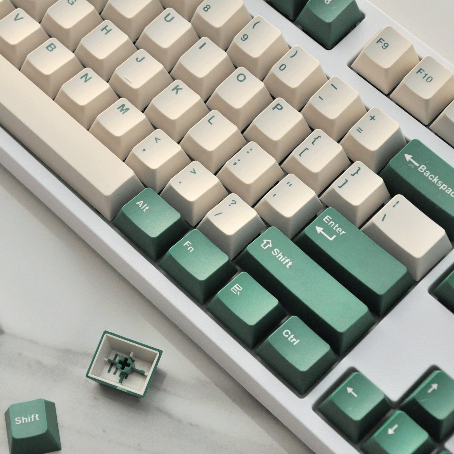 Green Keycap OEM Keycaps Set Artisan 64/87/98/104 Key Cap MX Etsy