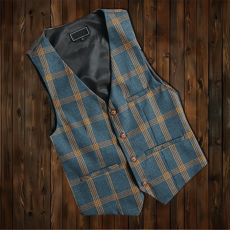 Plus size plaid vests 2025