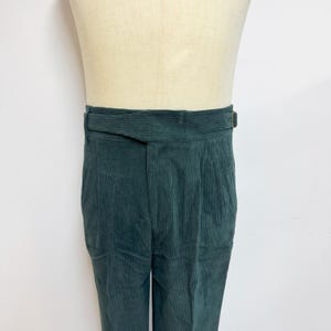 Pantalones casuales de pana para hombre, pantalones de pana holgados con pliegues, pantalones de pana con pernera recta y dobladillo, pantalones de pana Gurkha