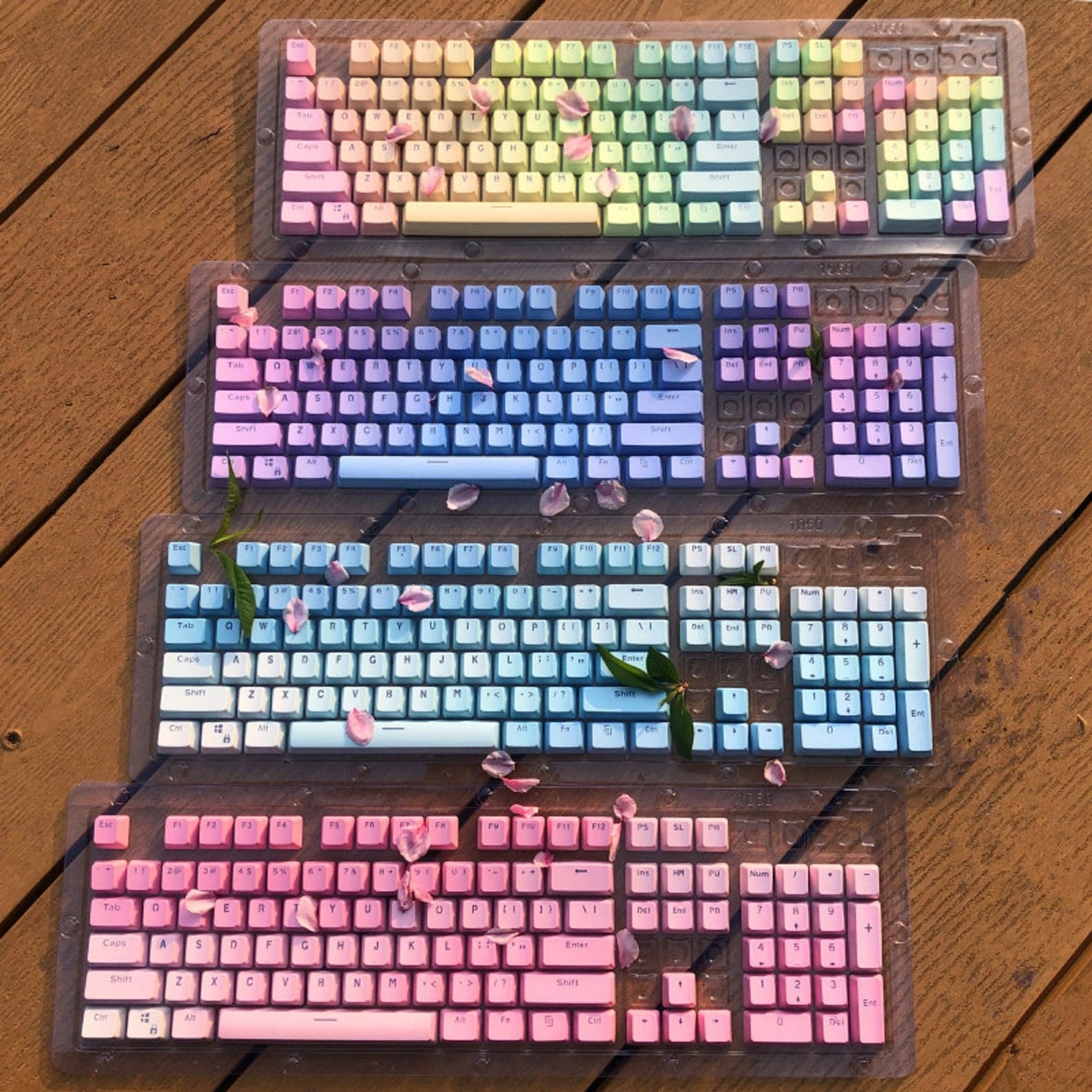 Gradient OEM Keycaps Set Artisan 64/87/98/104 Key Cap MX Etsy