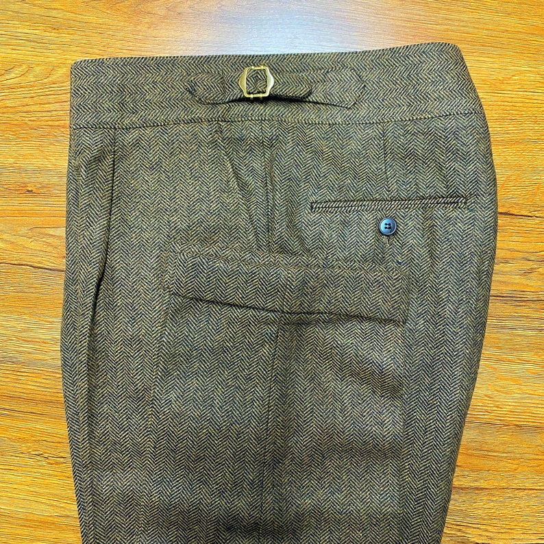 Men Wool Pants With Pleats, Classic Texture Wool Pants, Cozy Woolen