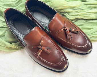 Handmade Leather Shoes for Men, Simple Loafers, Business Shoes, Formal Office, Banquet Leather Loafers, Dress Shoes Man, Artificial Leather