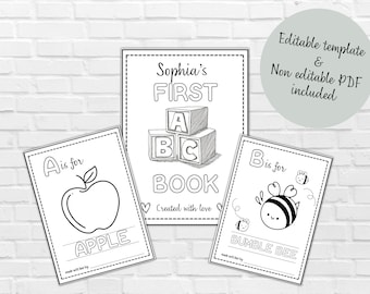 ABC Baby Shower Coloring Book | Animal Alphabet Coloring Pages | Baby Shower Game ,Baby Shower printable, Baby shower gift, gift for new mom
