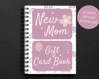 New Mom Gift Card Book | baby shower gift | Printable Gift Card Book | Baby shower gift for her, New mom gift, Gift card book, printable