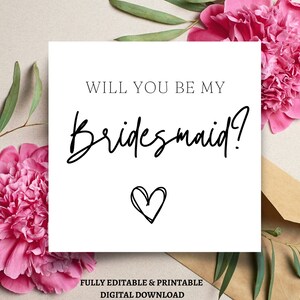Bridesmaid Proposal Card - Will You Be My Bridesmaid - Will You Be My Maid of Honor  - Bridesmaid Gift - Bridesmaid Card, Save the date card