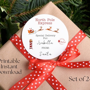 Custom Holiday Labels, Personalized Merry Christmas Labels, Holiday Gift Tags, To/From Sticker, Holiday Gift Label/ Christmas Favor Stickers