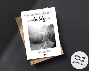 Tarjeta del primer día del padre, tarjeta personalizada del nuevo papá, 1er día del padre, felicitaciones del nuevo papá, tarjeta personalizada del primer día del padre, tarjeta para el nuevo papá