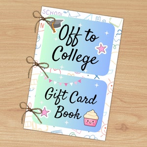 College Geschenkkarte Buch College Care Paket Abitur Geschenk Druckbare Geschenk Karte Buch College-Geschenk für Kinder von den Eltern Bild 8