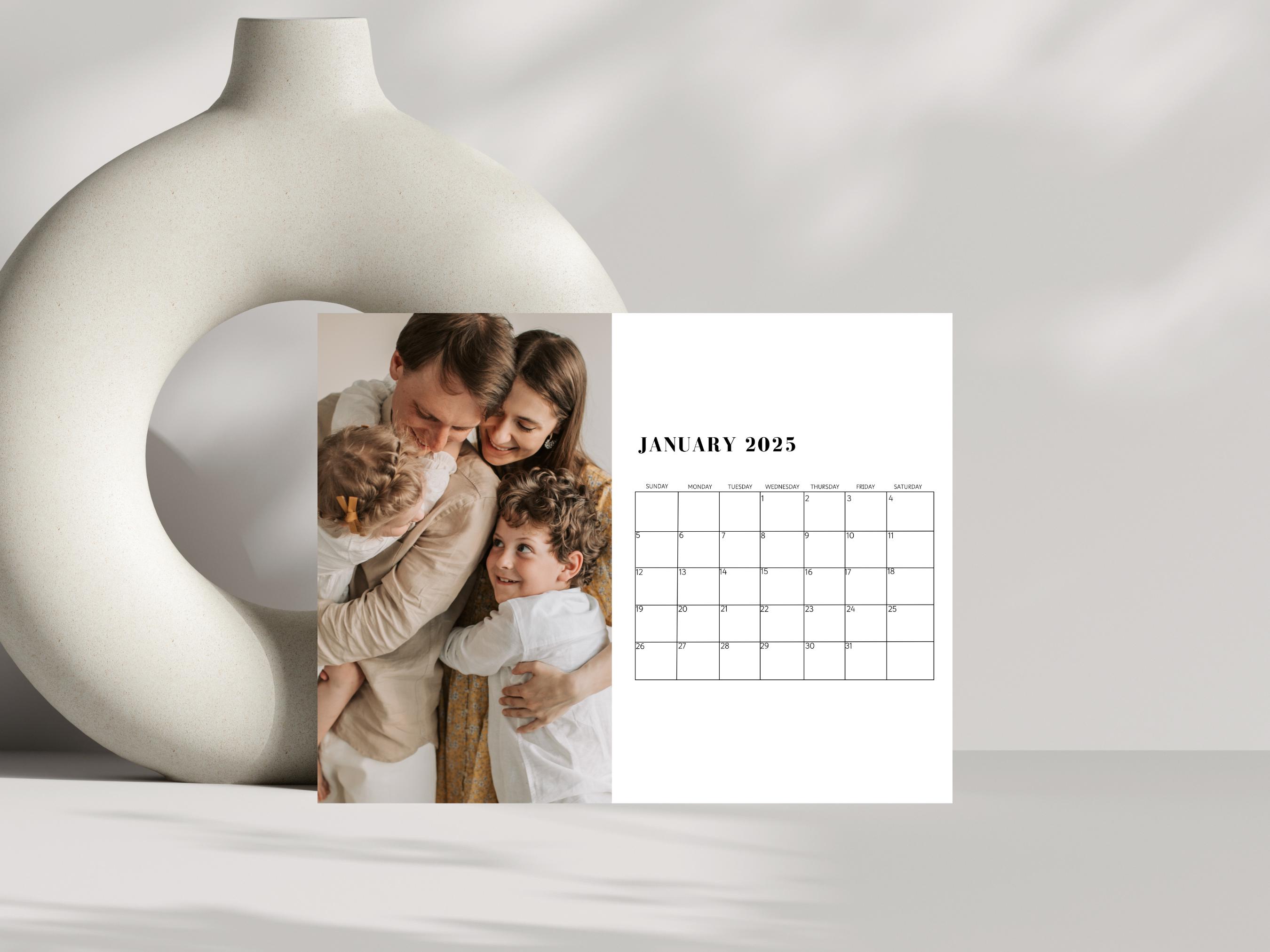 2025 Editable Calendar | Canva Template | Canva Frame | Editable ...