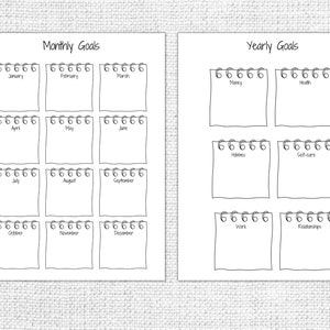 Yearly Trackers Bundle - Printable A5 Journal Pages -printable Tracker ...
