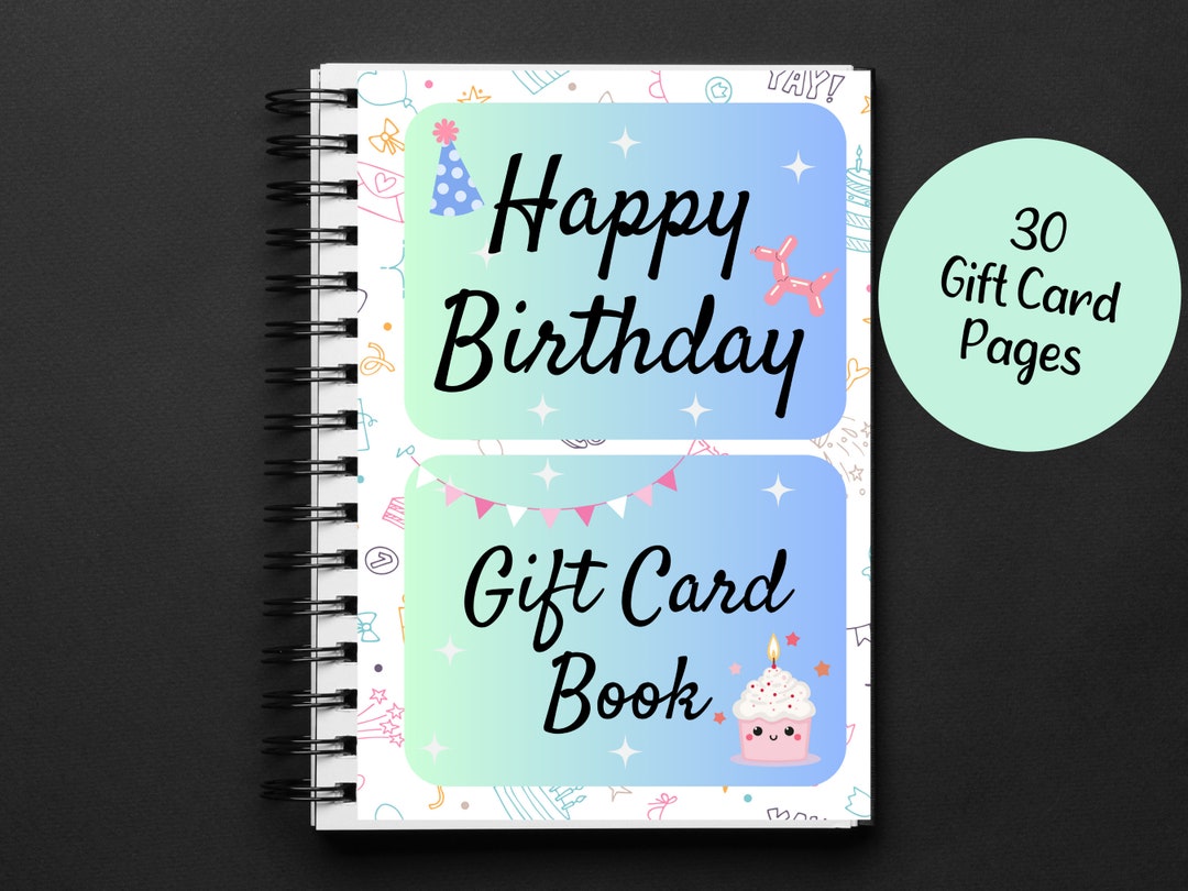 Printable Teen Girl Gift Card Book Teenage Girl Birthday Gift Girl
