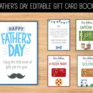 Vatertagsgeschenkkarte Buch, Geschenkkarte Fotoalbum, Geschenk für Papa, Geschenk für Vatertag, druckbares Vatertagsgeschenk, Geschenke für Papa, Papa Geschenk