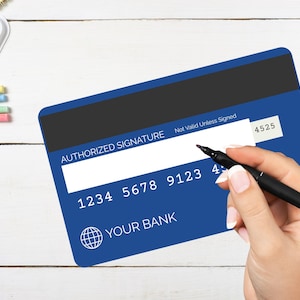 Editable Pretend Play Credit Card for Kids Play Money Toddler Toys, DIY ...
