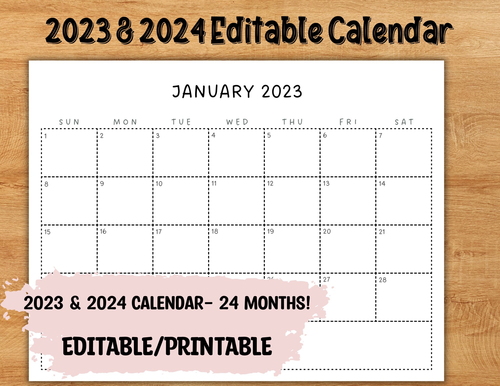Editable 2023 Monthly Calendar Back to School Teacher - Etsy