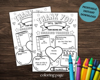 Lehrer Wertschätzung Printable Lehrer Wertschätzung Woche Geschenk Danke Lehrer Geschenke Malseiten Schule Kinder Sofortiger digitaler Download