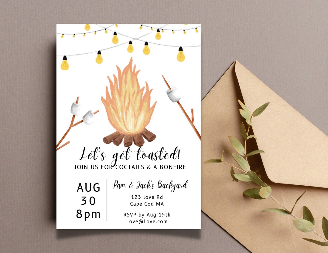 Backyard Party Invitation Template Birthday Baby Shower Couples