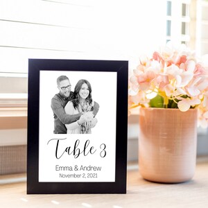 Wedding Table Numbers with Photos, Digital Download,Editable Photo Table Numbers, Wedding Table Numbers, Custom table numbers,