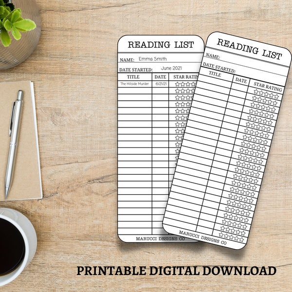 Printable Reading List Bookmark, 3 Pack Bookmark, Vintage Library Bookmark, Book Tracker, Reading Log,Book Lover Gift, Printable, Bookmark