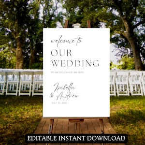 Wedding Welcome Sign, Wedding Sign, Welcome To Our Wedding Sign, Wedding Board Vertical |Printable Wedding Sign, Simple wedding welcome sign