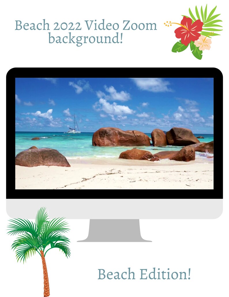 Beach Zoom Background Zoom Background caribbean Zoom Etsy Sweden
