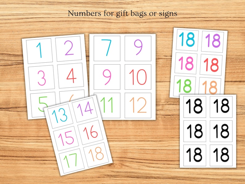 18 Things That You Can Do When You're 18, 18th Birthday Party Gift Tag Set, Cheers to 18 Years Daughter Son or Friend Birthday Gift Idea image 4
