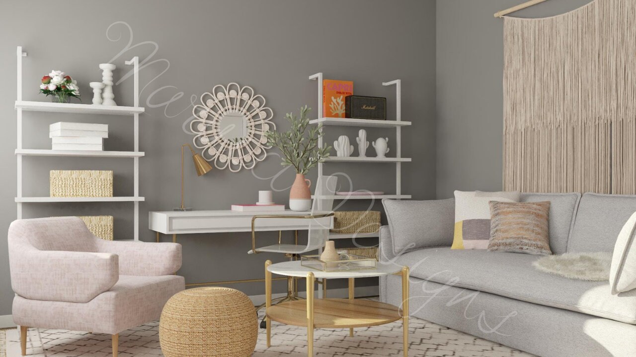 3 Pack Zoom Backgrounds Boho Chic Office Zoom Zoom Etsy UK