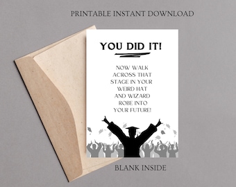 funny grad card sayings Amazon.com: ALY LOU Funny Graduation Card – Punny Greeting Card for  Congratulations, New Job, Promotion, New Home, College, Employee, Coworker,  Friend, Him, Her | Blank Inside (You Kicked Butt! main image 0