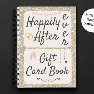 Livro de cartões de presente de casamento, porta-cartões de presente, caixa de cartões de presente, uma maneira divertida de dar cartões de presente, porta-dinheiro, porta-moedas, presente de casamento, para impressão