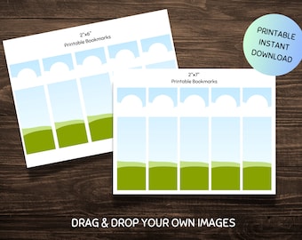 Canva-bokmärkesmall, designa dina egna bokmärken, digital bokmärkesmall för Canva, redigerbar fil för bokmärken, digital nedladdning, bokmärken