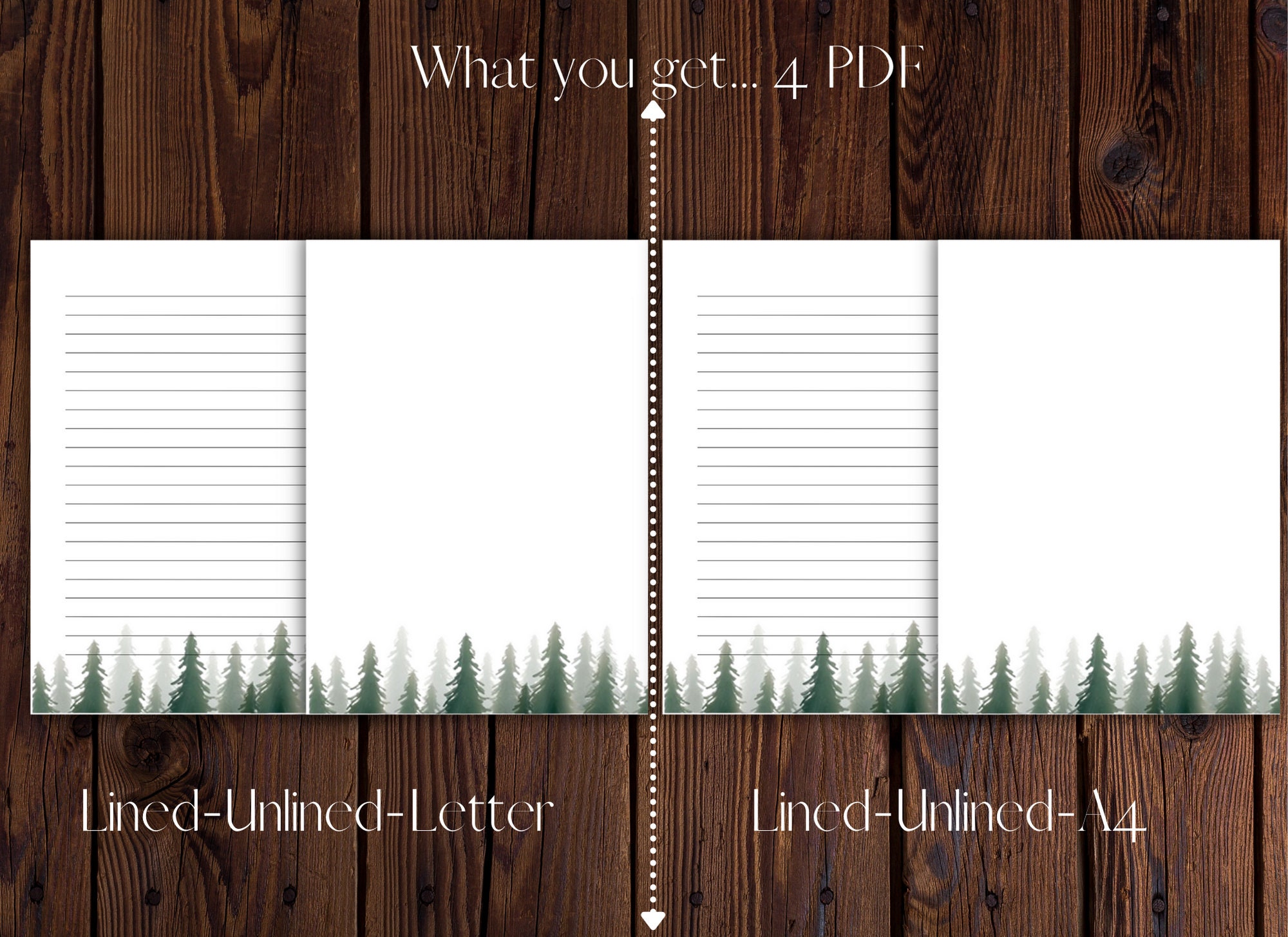 Digital Stationary-trees Printable Stationary-lined Stationary-unlined ...