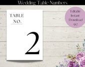 Modern Table Numbers Template, Minimal Table Numbers, Minimal Wedding Table Numbers, Printable Table Numbers, Modern Wedding Template