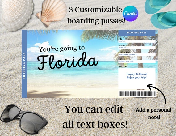 Printable Trip Ticket Surprise Trip Ticket Editable Boarding | Etsy