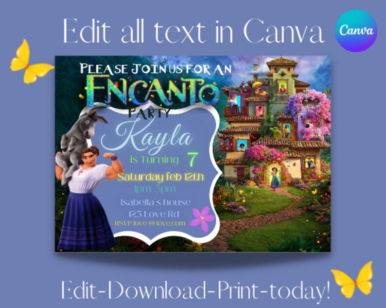 Encanto Birthday Invitation Customized Encanto Birthday Etsy