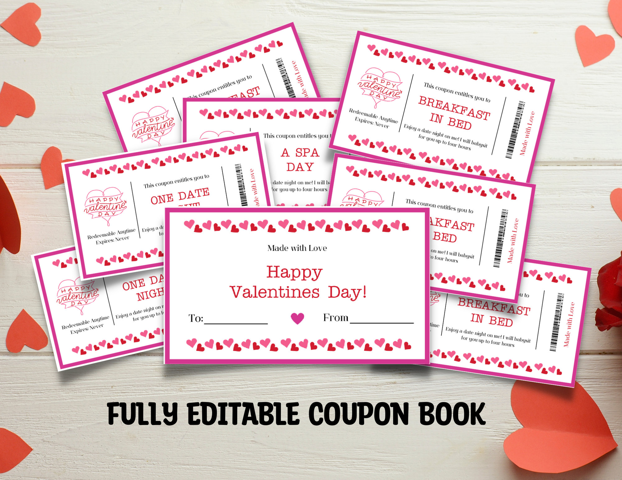 Love Coupon Book for Her Printable Love Coupons Editable - Etsy